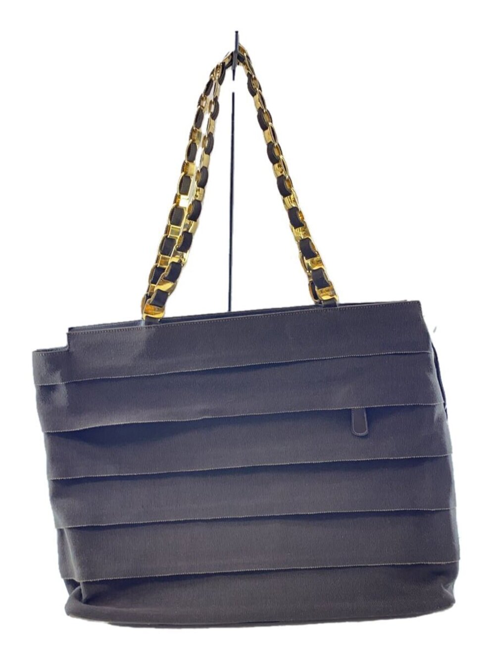 Salvatore Ferragamo Vara Tiered Chain Tote Bag Brown